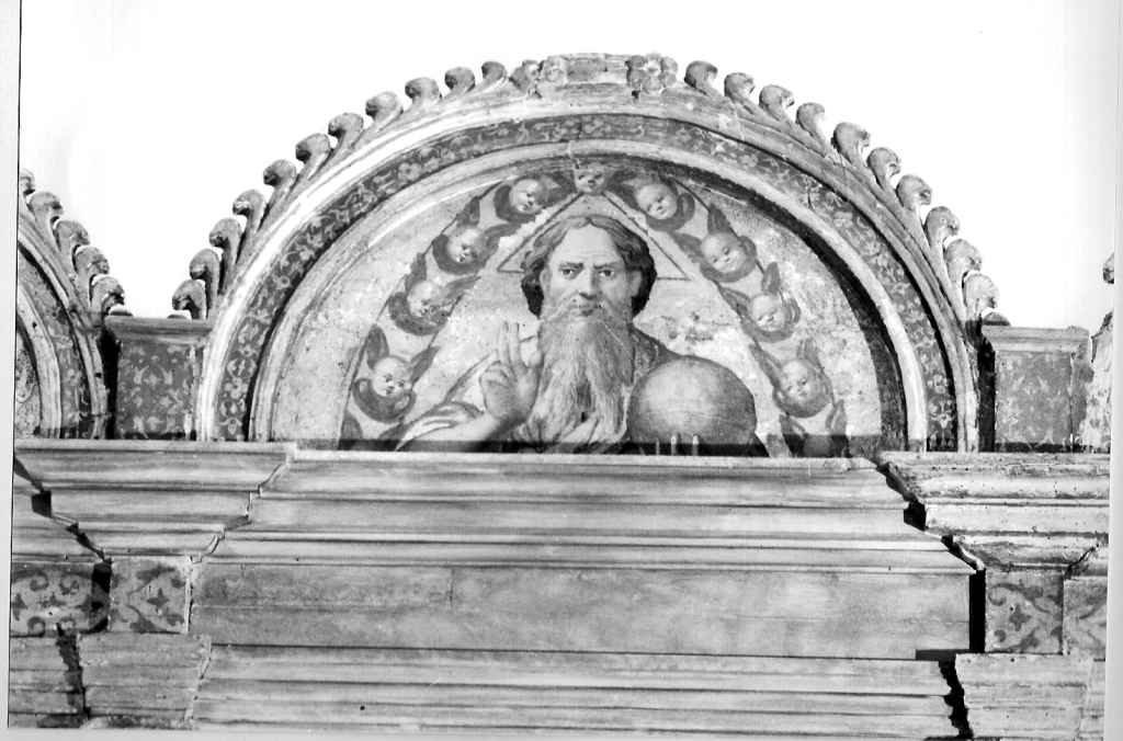 Dio Padre benedicente (cimasa di polittico) di Giulio Perino d'Amelia (sec. XVI)