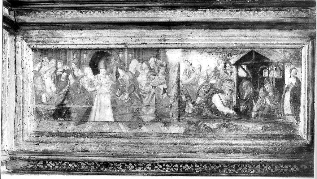 storie della vita di Maria Vergine e di Cristo (scomparto di predella) di Giulio Perino d'Amelia (sec. XVI)