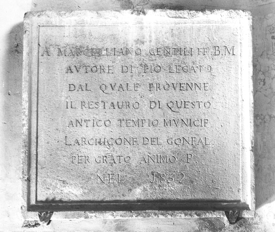 lapide commemorativa - ambito laziale (sec. XIX)