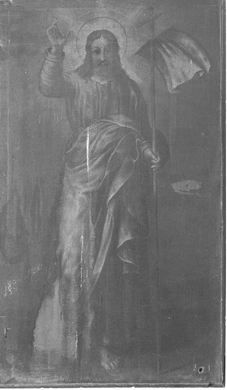 Cristo redentore benedicente (dipinto) - ambito laziale (sec. XVII)