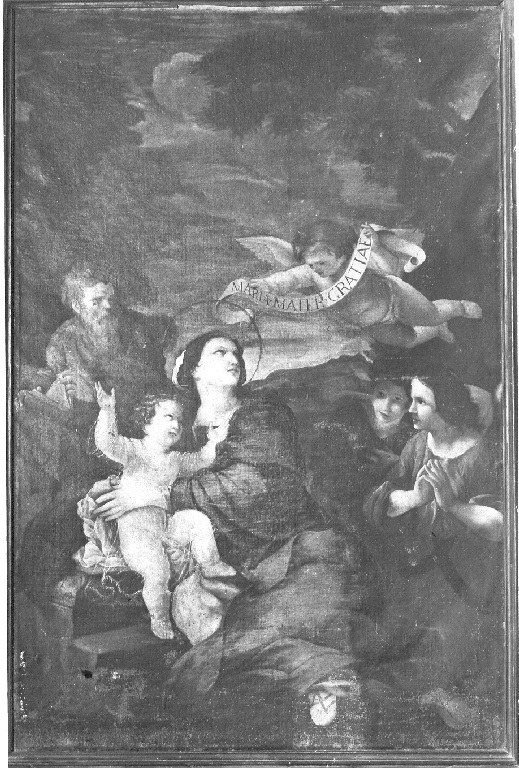 Sacra Famiglia con angeli (dipinto) - ambito romano (inizio sec. XVII)