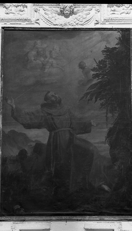 San Francesco d'Assisi riceve le stimmate (dipinto) - ambito romano (prima metà sec. XVII)