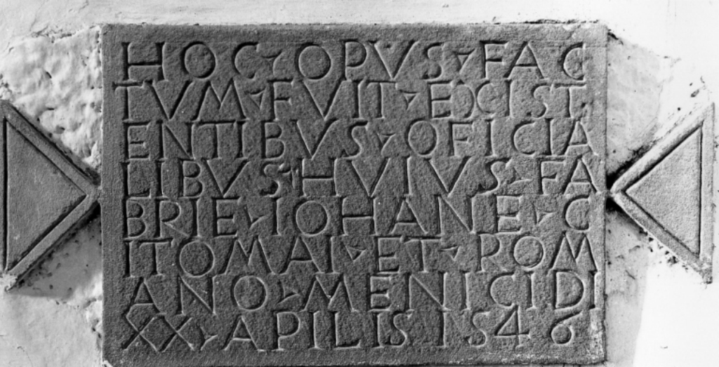 lapide - ambito Italia centrale (sec. XVI)