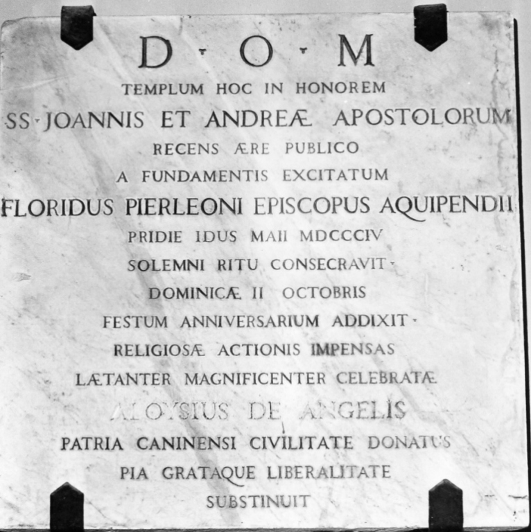 lapide commemorativa - ambito viterbese (sec. XIX)