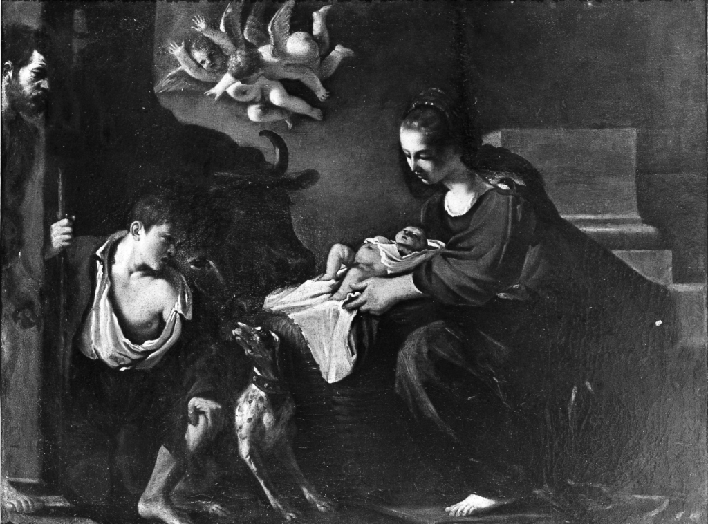 adorazione dei pastori (dipinto) di Barbieri Giovan Francesco detto Guercino (scuola) (prima metà sec. XVII)