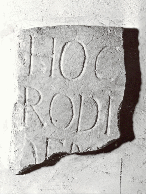 lapide, frammento - ambito cassinese (secc. XI/ XIII)