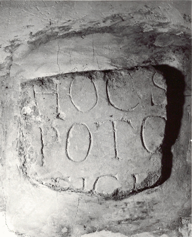 lapide tombale, frammento - ambito cassinese (secc. X/ XI)