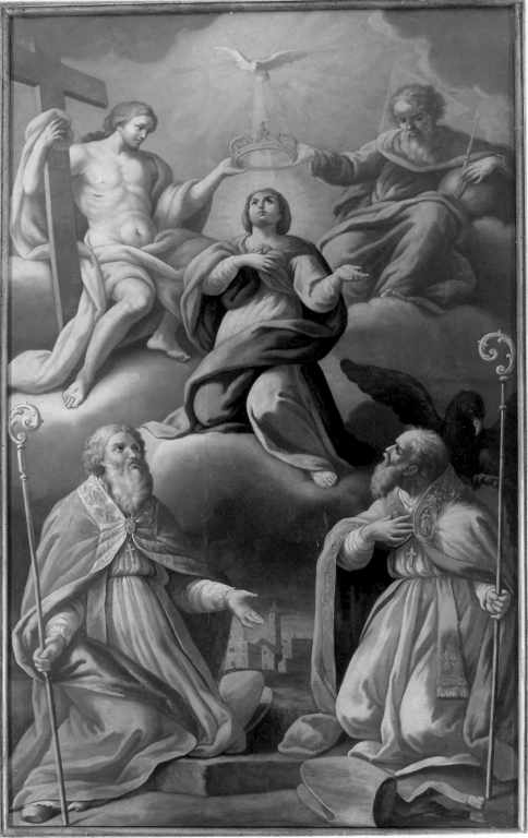 incoronazione di Maria Vergine (dipinto) - ambito cassinese (seconda metà sec. XVIII)