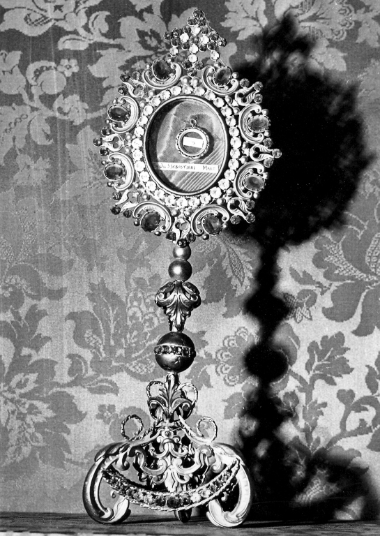 reliquiario - a ostensorio - ambito cassinese (sec. XVIII)