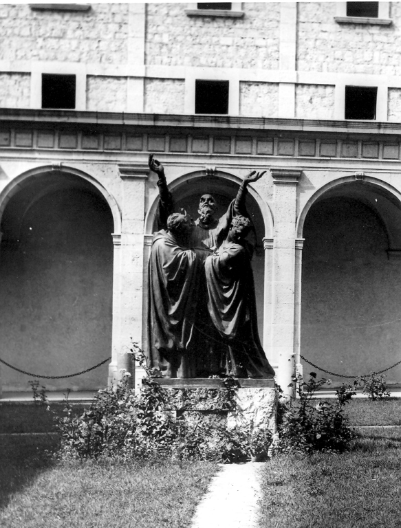 San Benedetto morente con i discepoli (scultura) di Selva Attilio (sec. XX)