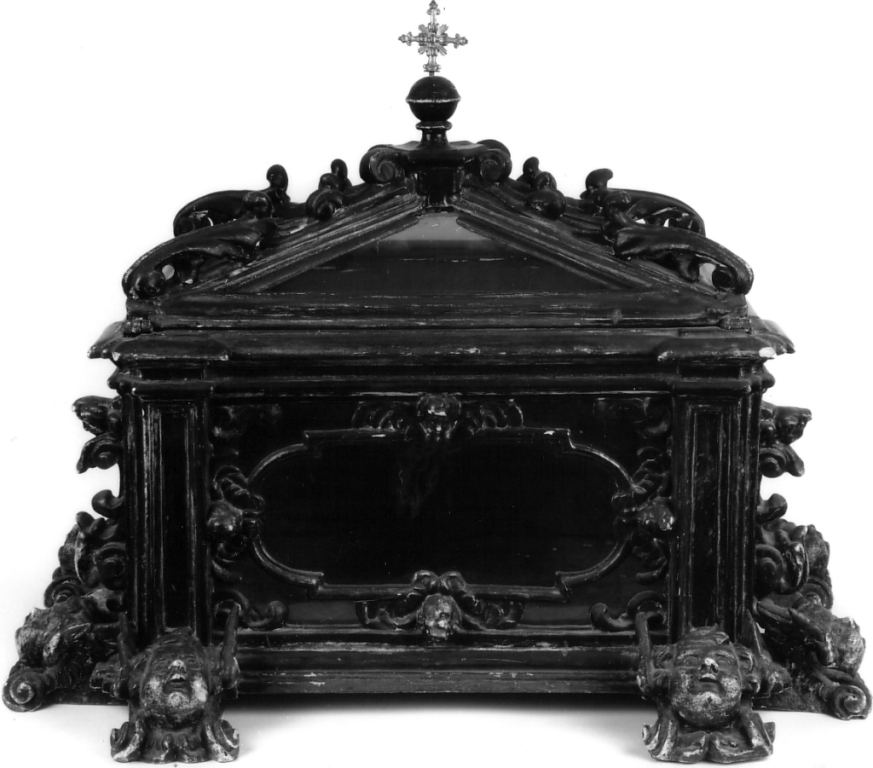 reliquiario a teca - a cofanetto - ambito napoletano (sec. XVII)