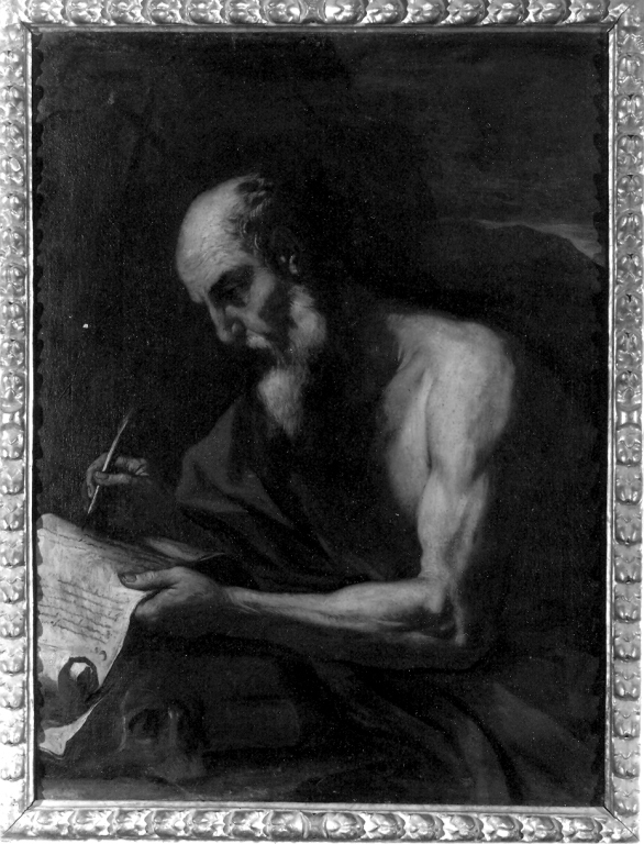 San Girolamo traduce la Bibbia (dipinto) di De Ribera Jusepe detto Spagnoletto (scuola) (seconda metà sec. XVII)
