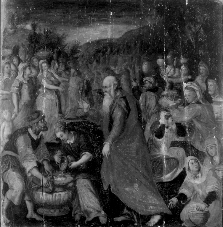 Mosè e la raccolta della manna (dipinto) - ambito napoletano (ultimo quarto sec. XVI)