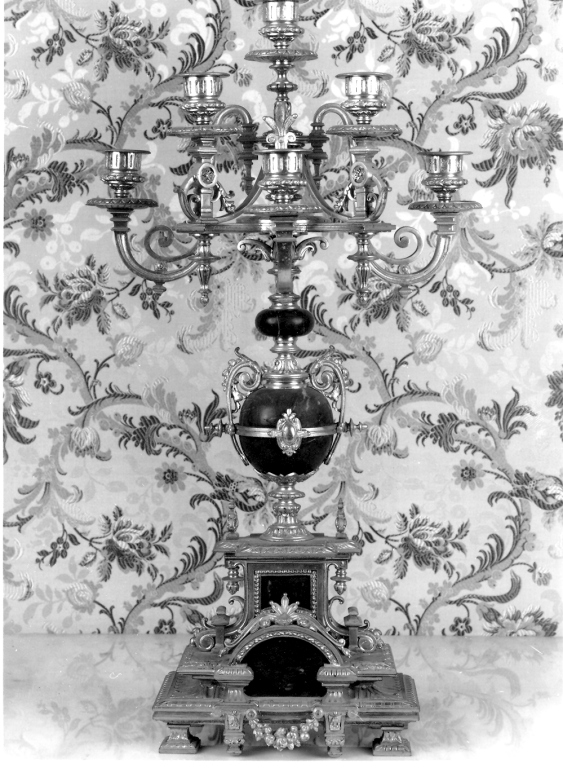 candelabro, elemento d'insieme - manifattura italiana (?) (terzo quarto sec. XIX)