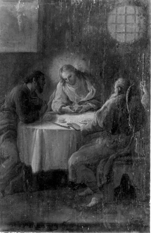 cena in Emmaus (dipinto) di Sarnelli Antonio (sec. XVIII)