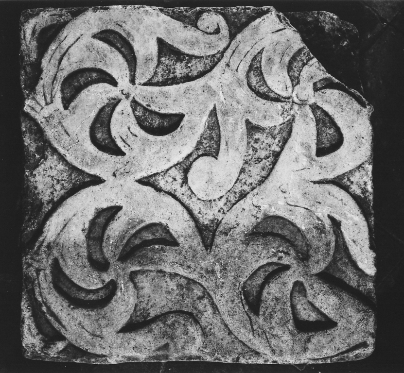 pluteo, frammento - ambito viterbese (sec. IX)