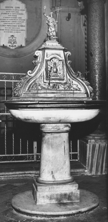 fonte battesimale - ambito laziale (sec. XVIII)