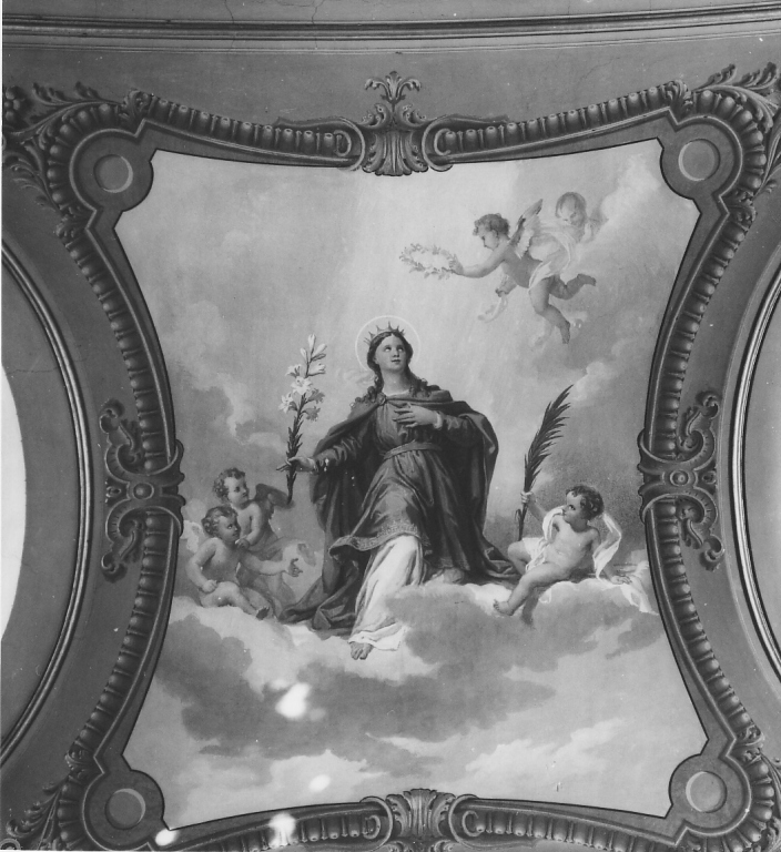 Storie di santi (decorazione pittorica) di Fontana Luigi (sec. XIX)