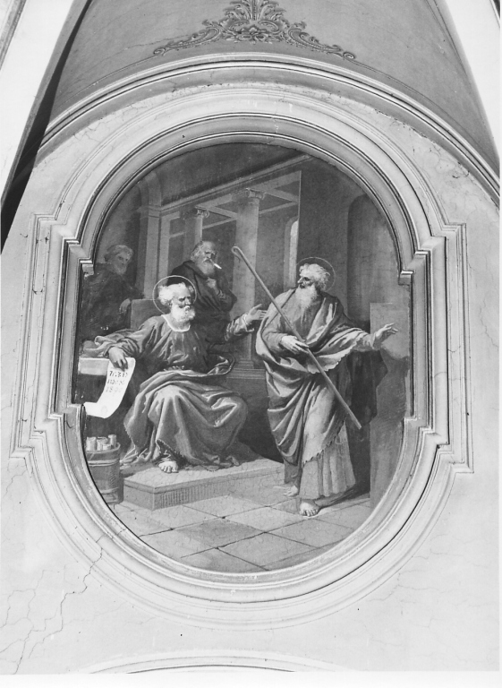 San Pietro invita a Sutri il primo vessovo (dipinto) di Fontana fratelli (sec. XIX)