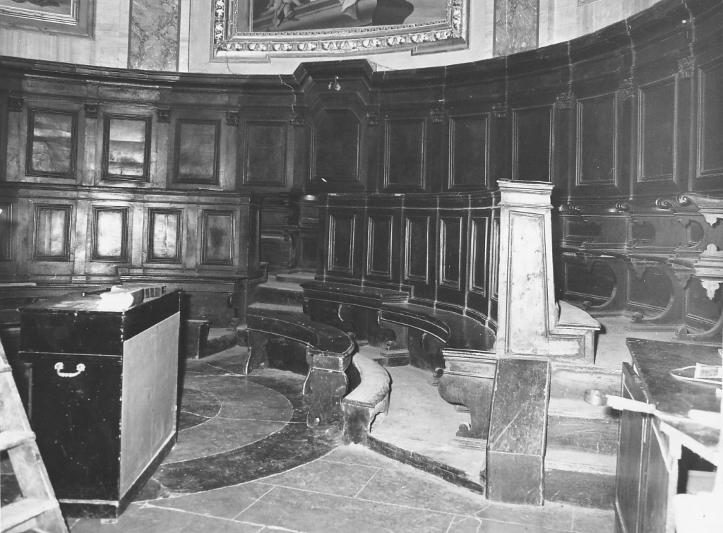 stalli del coro - ambito laziale (metà sec. XVIII)