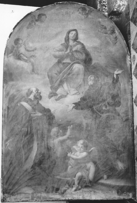 Madonna in gloria e Santi (dipinto) - ambito laziale (sec. XVII)