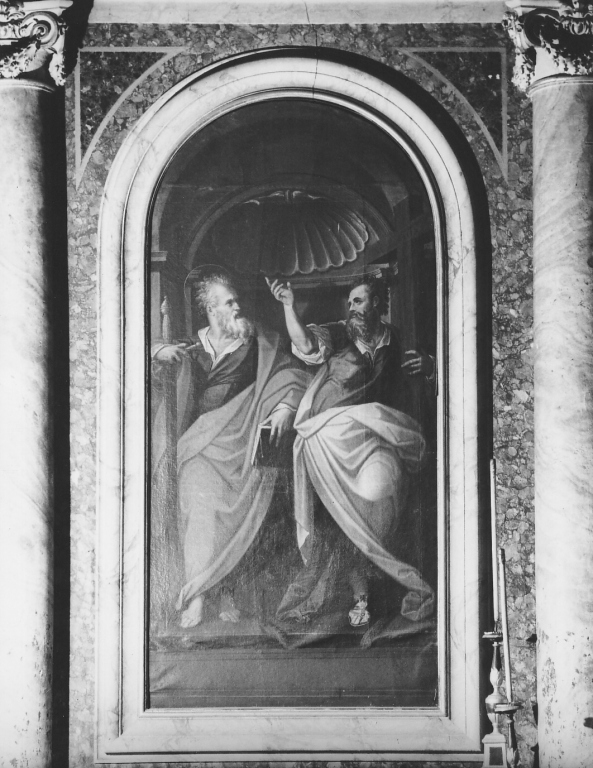 Santi Pietro e Paolo (dipinto) di Zucchi Jacopo (attribuito) (ultimo quarto sec. XVI)