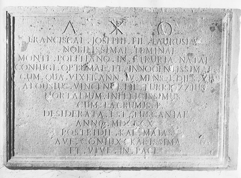 lapide tombale - ambito laziale (sec. XIX)