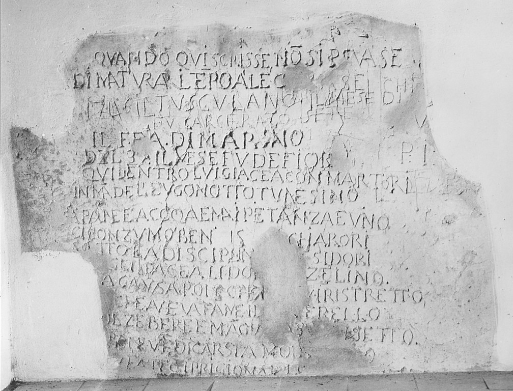 lapide documentaria - ambito laziale (sec. XVIII)