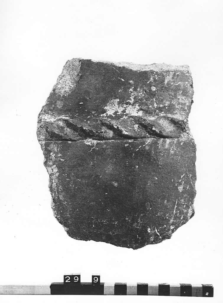 bacino, frammento - ambito laziale (sec. XII)