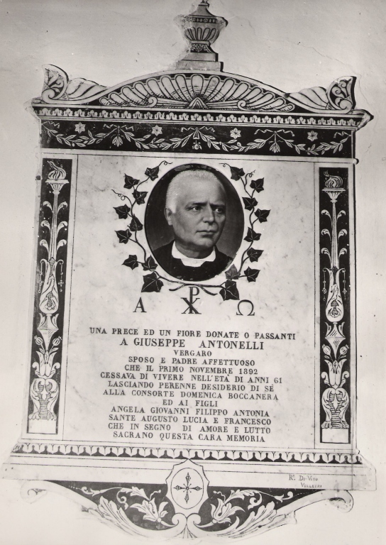 ritratto d'uomo (stele funeraria) - ambito reatino (sec. XIX)