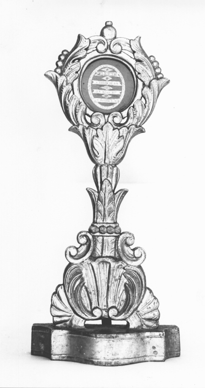 reliquiario - a ostensorio - ambito laziale (terzo quarto sec. XIX)