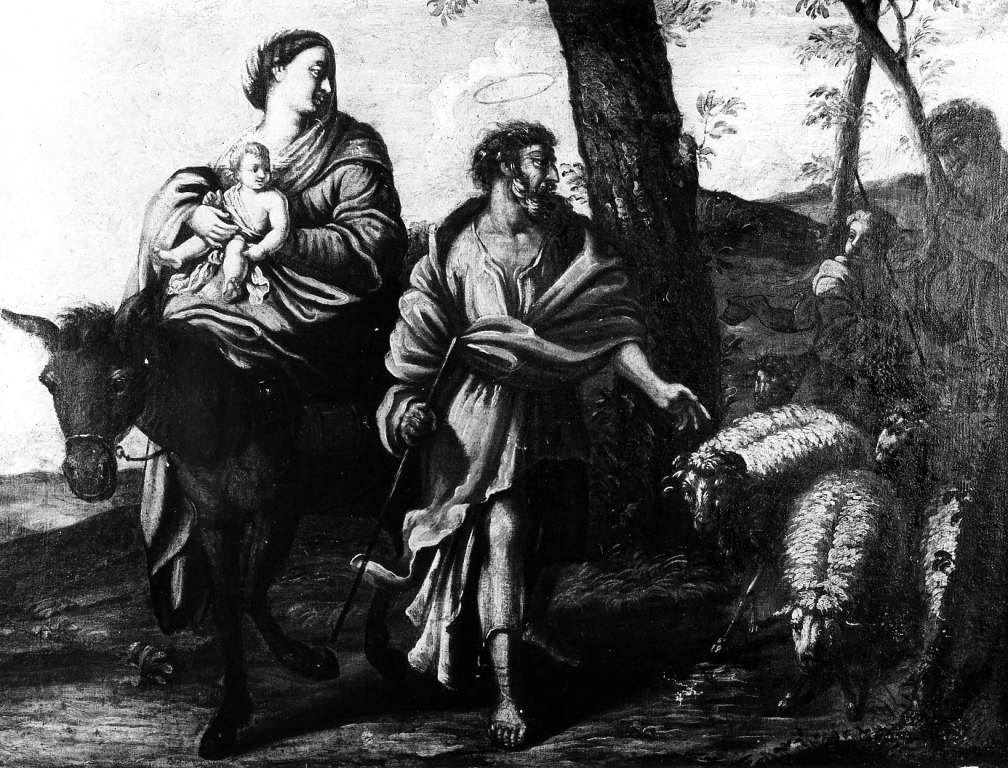 fuga in Egitto (dipinto) - ambito italiano (fine sec. XVII)