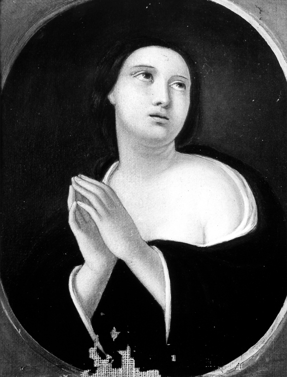 Santa in preghiera (dipinto) - ambito laziale (secc. XVIII/ XIX)