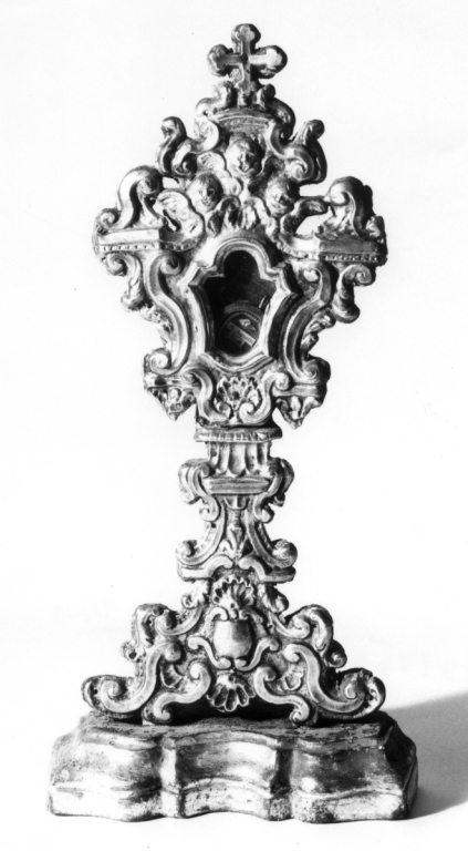 reliquiario - a ostensorio - ambito laziale (prima metà sec. XVIII)