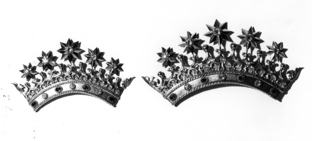 corona di immagine sacra - ambito laziale (prima metà sec. XX)
