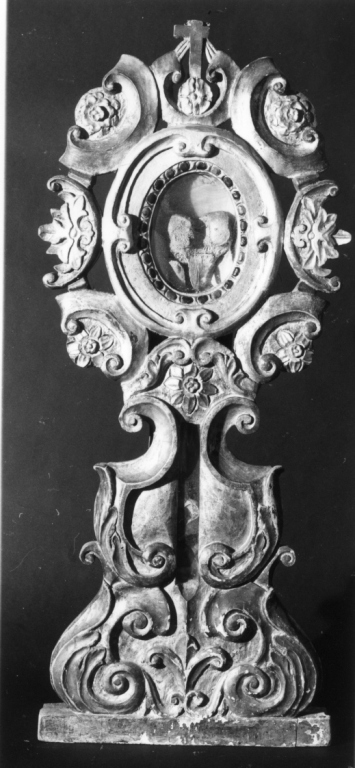 reliquiario - a ostensorio - ambito laziale (sec. XVIII)