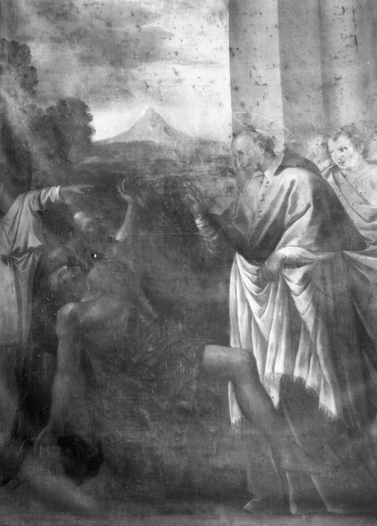 San Carlo Borromeo guarisce un indemoniato (dipinto) di Carracci Antonio (maniera) (sec. XVII)