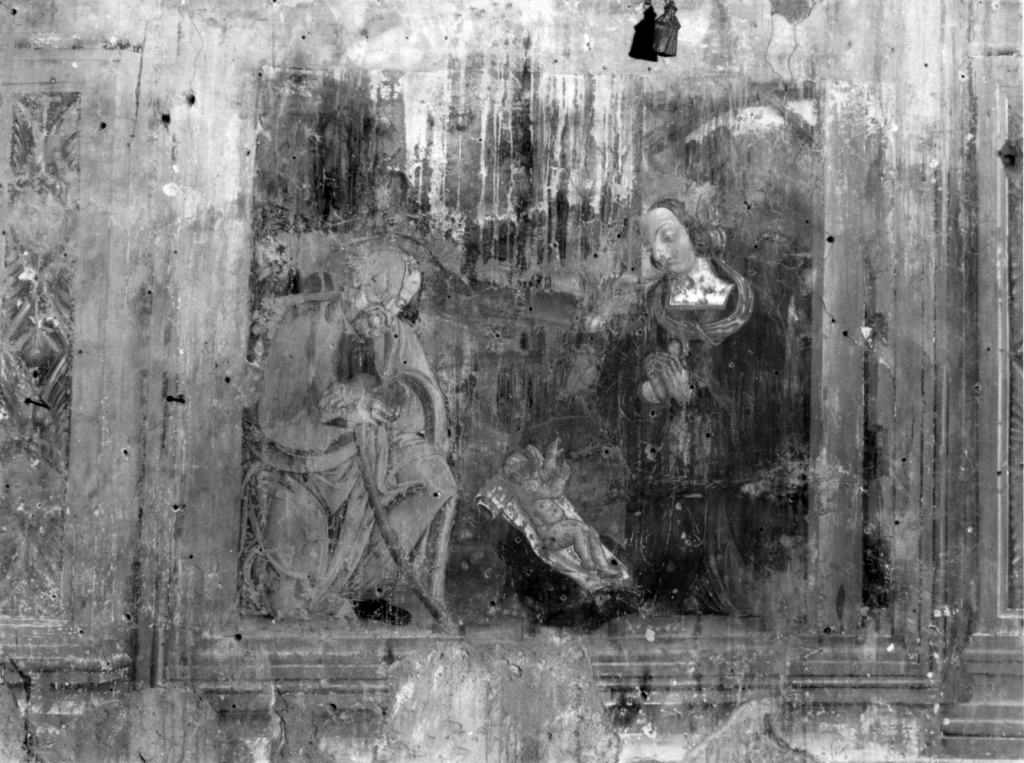natività di Gesù (dipinto) di Trofi Monaldo detto Truffetta (maniera) (sec. XVI)