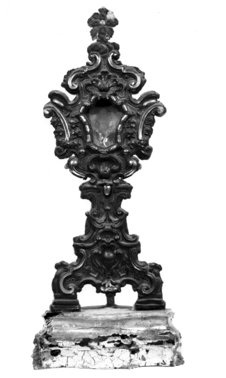 reliquiario-ostensorio, serie - ambito romano (sec. XVIII)