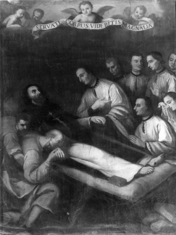 Morte di san Famiano (dipinto) di Ghedini Giuseppe Antonio (sec. XVIII)