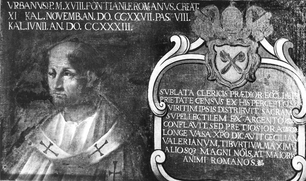 papa Urbano I (dipinto) - ambito Italia centrale (sec. XVII)