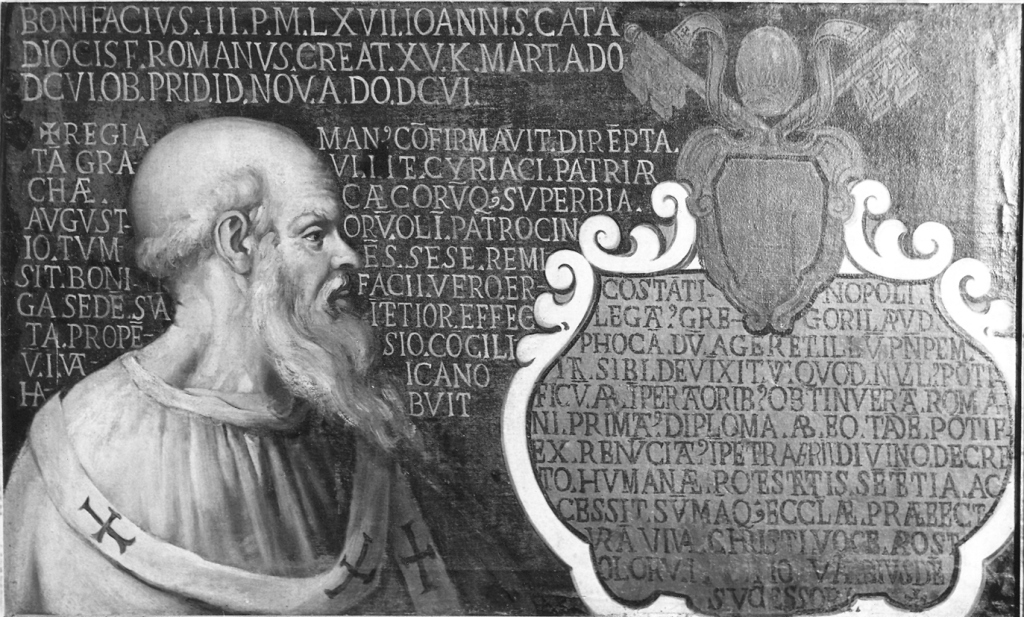 papa Bonifacio III (dipinto) - ambito Italia centrale (sec. XVII)