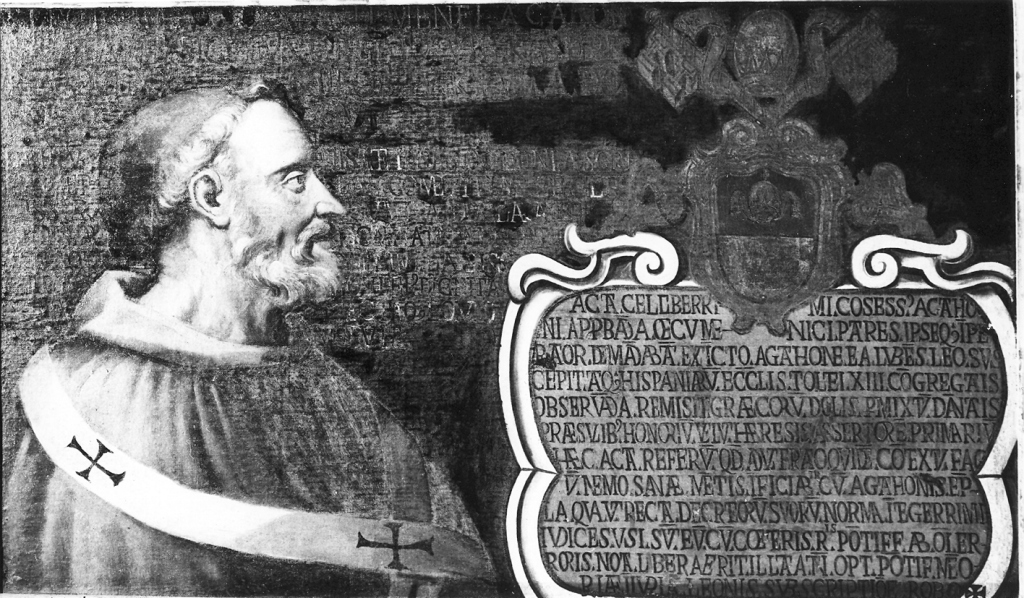 papa Leone II (dipinto) - ambito Italia centrale (sec. XVII)