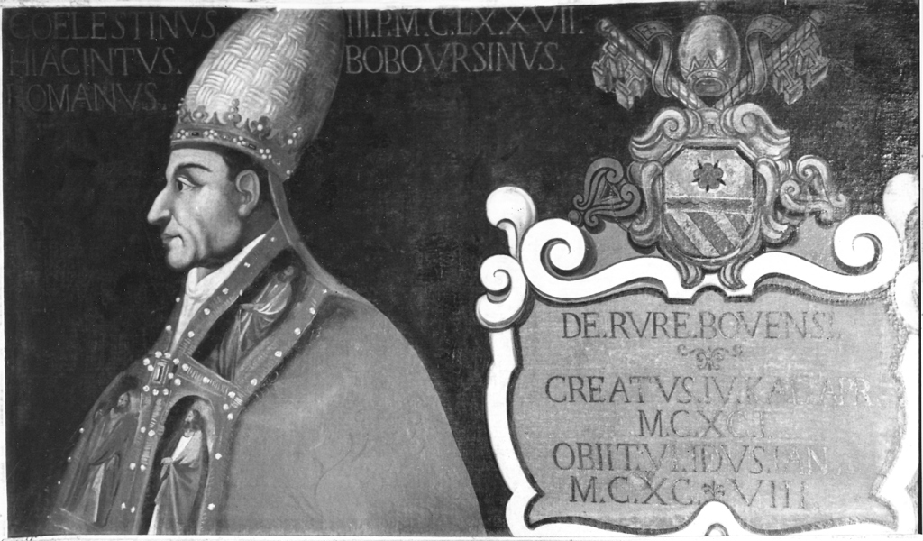 papa Celestino III (dipinto) - ambito Italia centrale (sec. XVII)