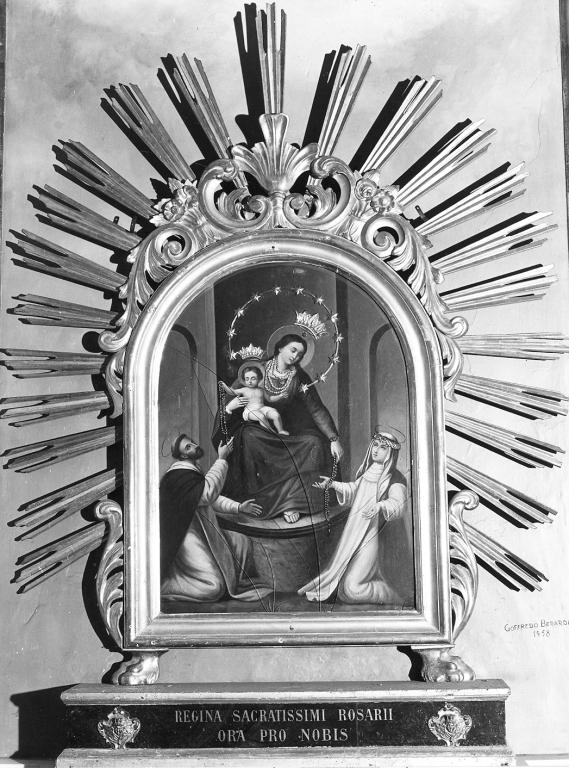 Madonna del Rosario (dipinto) di Monacelli Ferdinando (sec. XIX)
