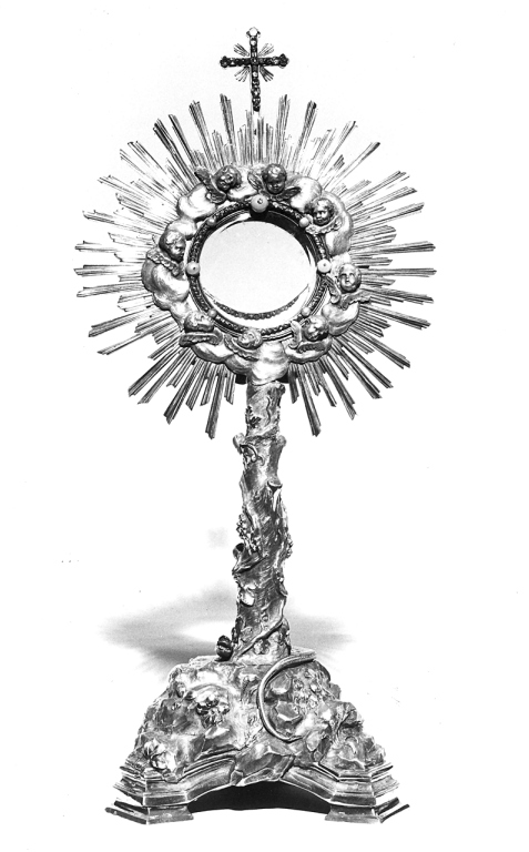 ostensorio - a raggiera - bottega romana (sec. XVIII)