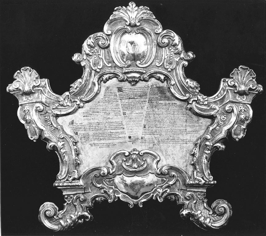 servizio di cartagloria - bottega romana (sec. XVIII)