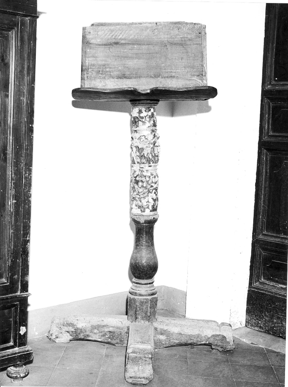 leggio a fusto - bottega laziale (fine/inizio secc. XVI/ XVII)