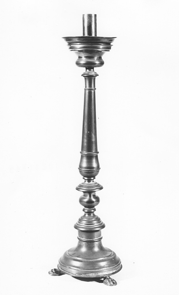 candeliere d'altare, serie - ambito laziale (sec. XIX)