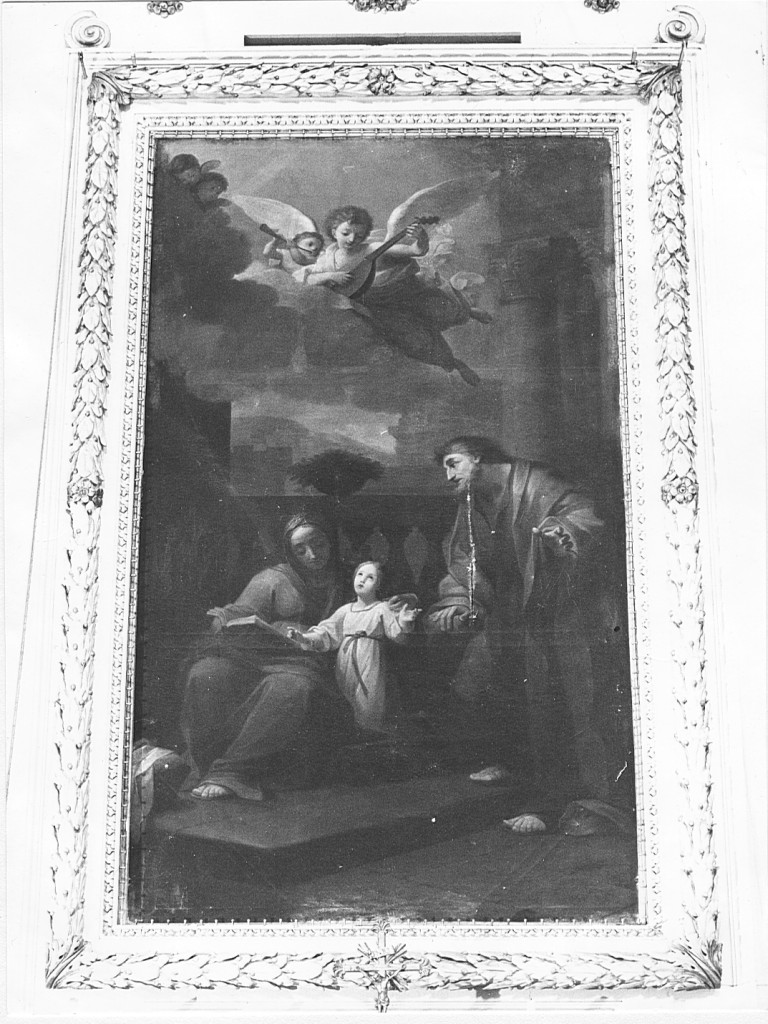 Maria Vergine bambina con Sant'Anna e San Gioacchino (dipinto) di Mancini Francesco (secondo quarto sec. XVIII)